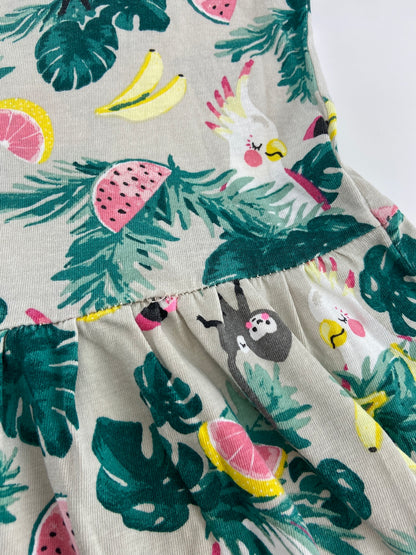 H&M Vestido padrão tropical
