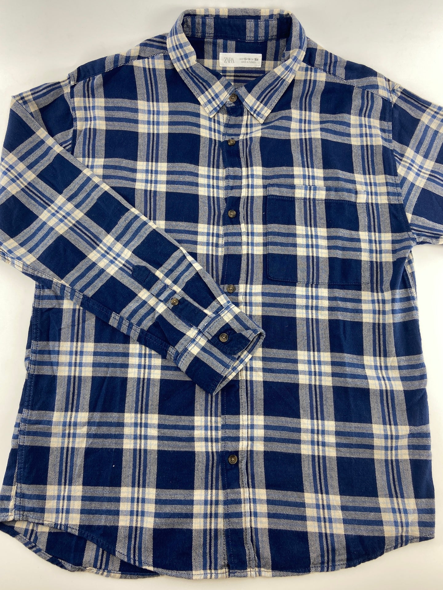 ZARA Camisa de vaiela escocesa