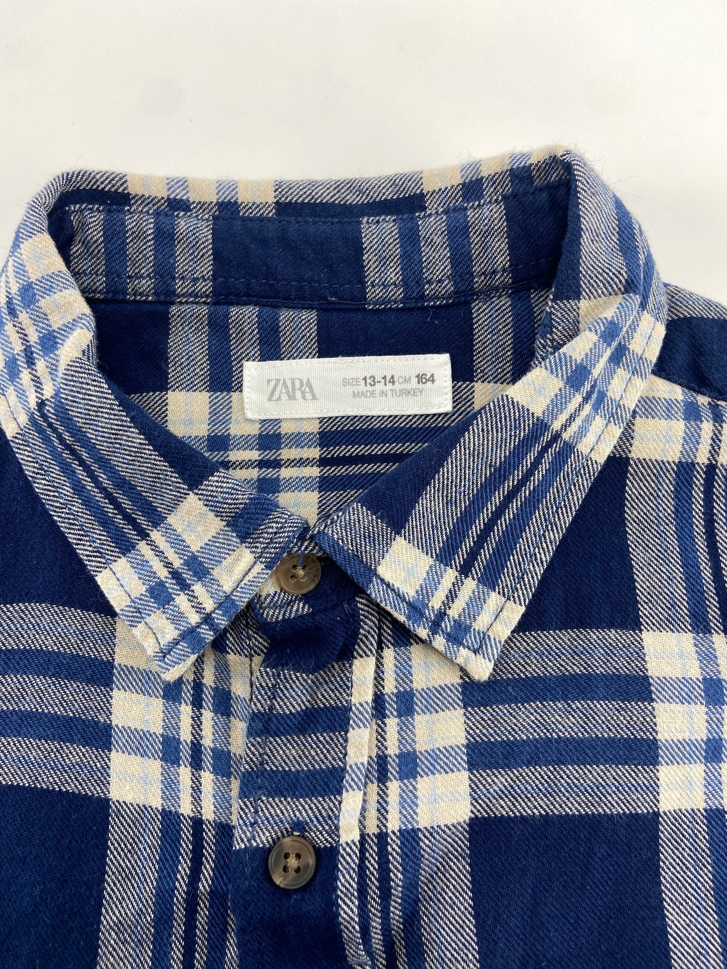 ZARA Camisa de vaiela escocesa