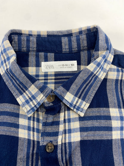 ZARA Camisa de vaiela escocesa