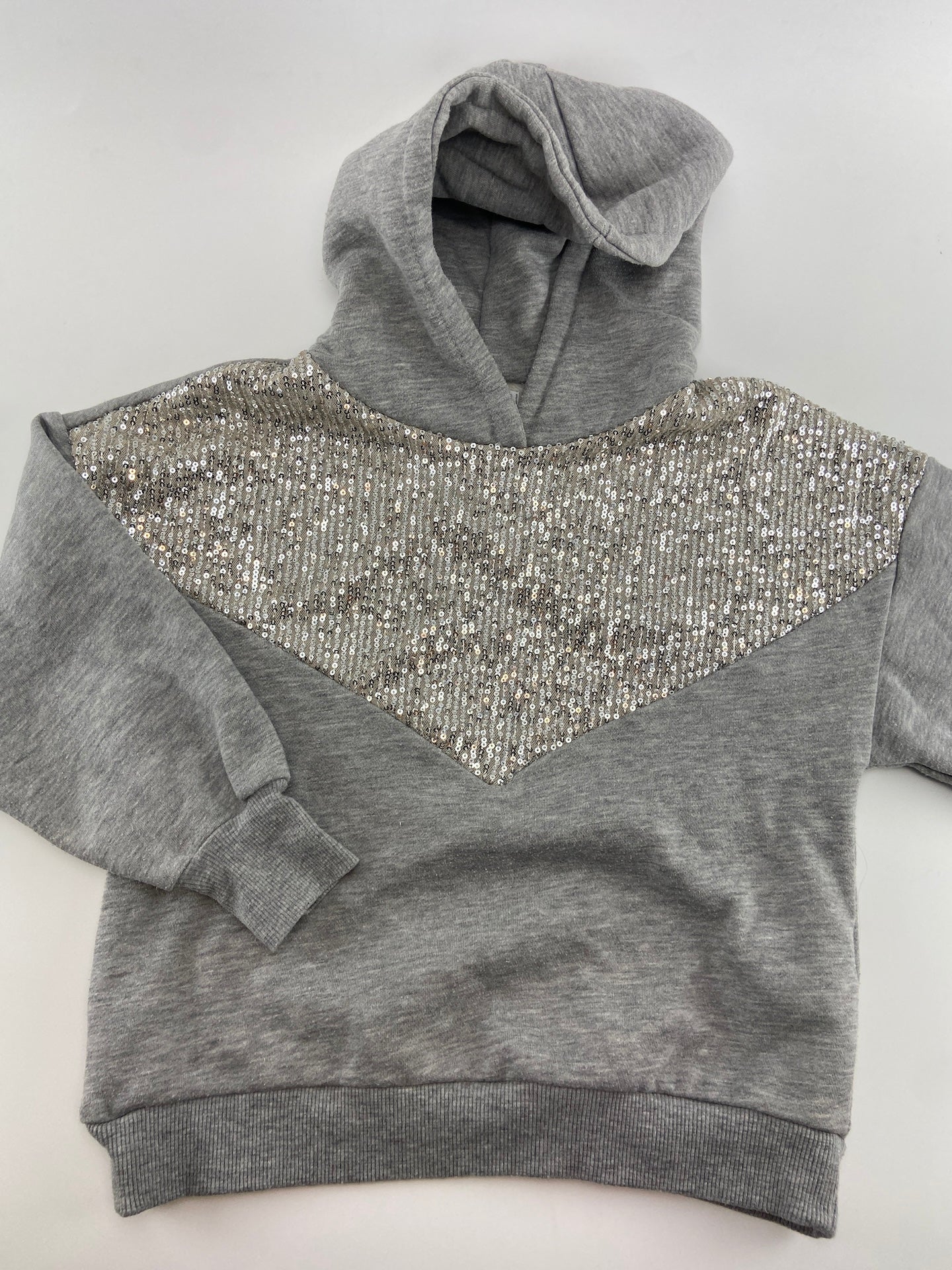 ZARA Sweatshirt de capuz com lantejoulas