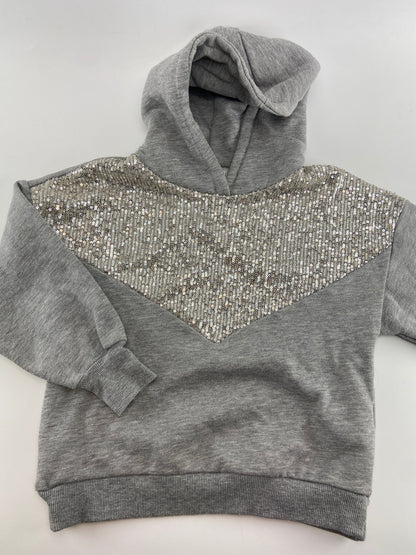 ZARA Sweatshirt de capuz com lantejoulas