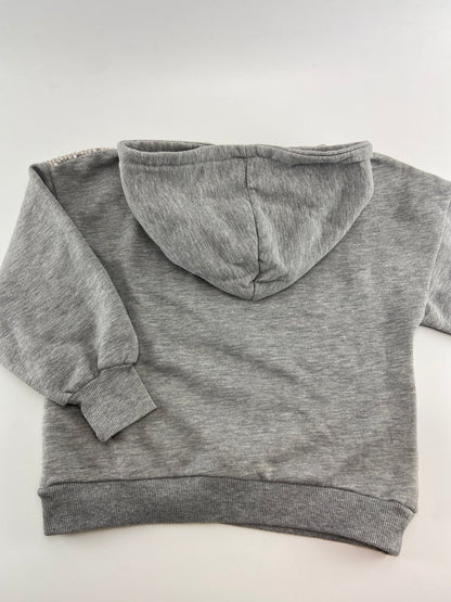 ZARA Sweatshirt de capuz com lantejoulas