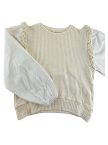 ZARA Longsleeve com folhos nos ombros