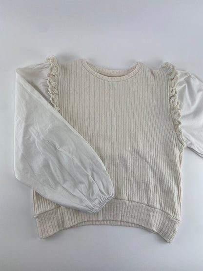 ZARA Longsleeve com folhos nos ombros