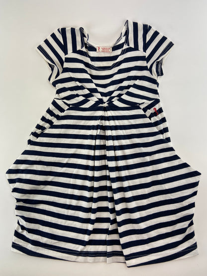 LANIDOR Vestido de riscas com bolsos