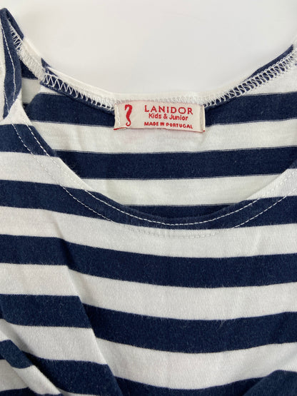 LANIDOR Vestido de riscas com bolsos
