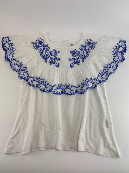 ZARA Túnica com gola bordada.