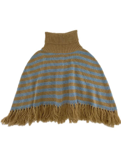 LANIDOR Poncho de gola alta