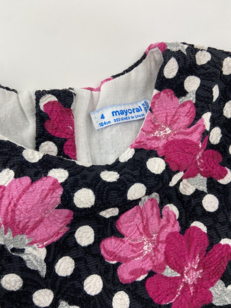 MAYORAL Vestido de flores com cinto