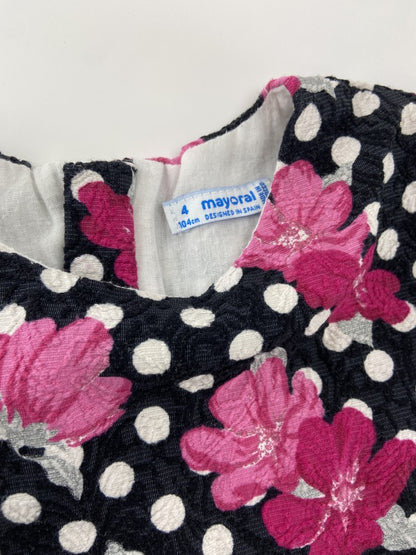 MAYORAL Vestido de flores com cinto