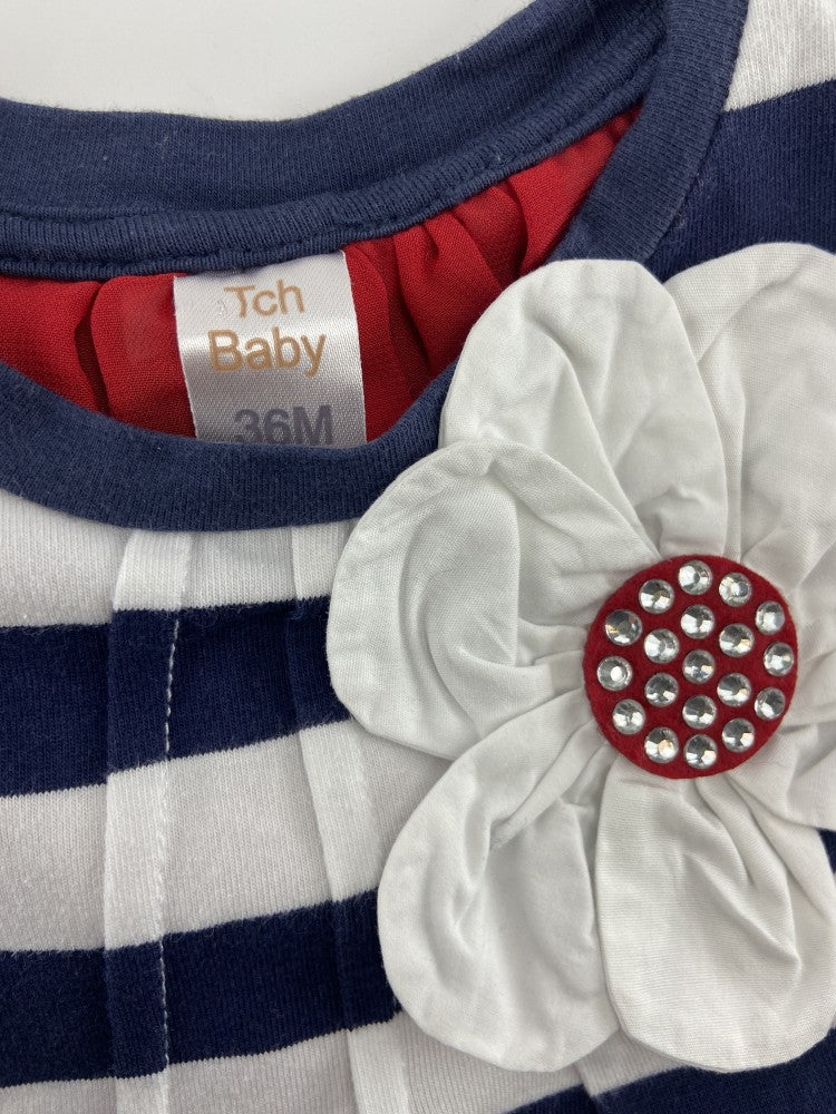 TCHIBO Vestido às riscas