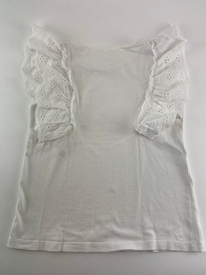 ZARA Top com folho nas mangas