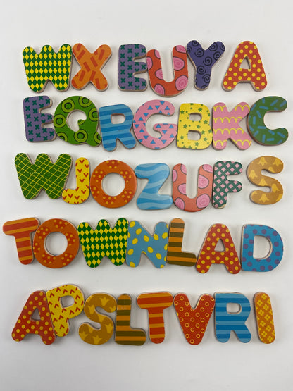 Conjunto de 35 letras magnéticas