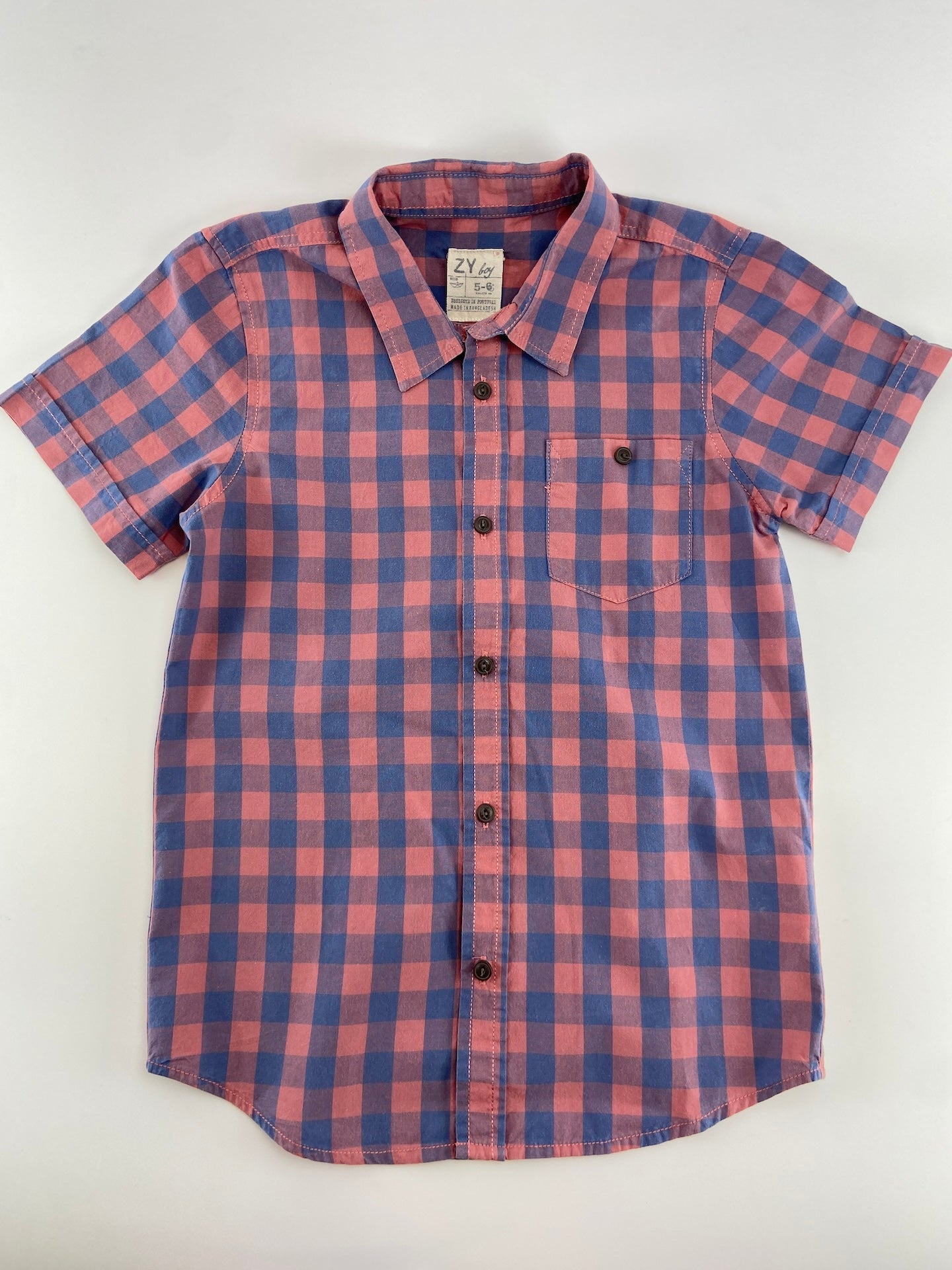 ZIPPY Camisa aos quadrados