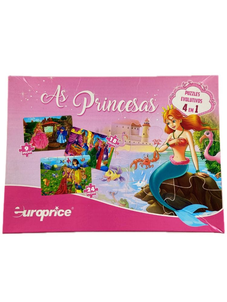 Europrice Editora Puzzle As Princesas 4 em 1
