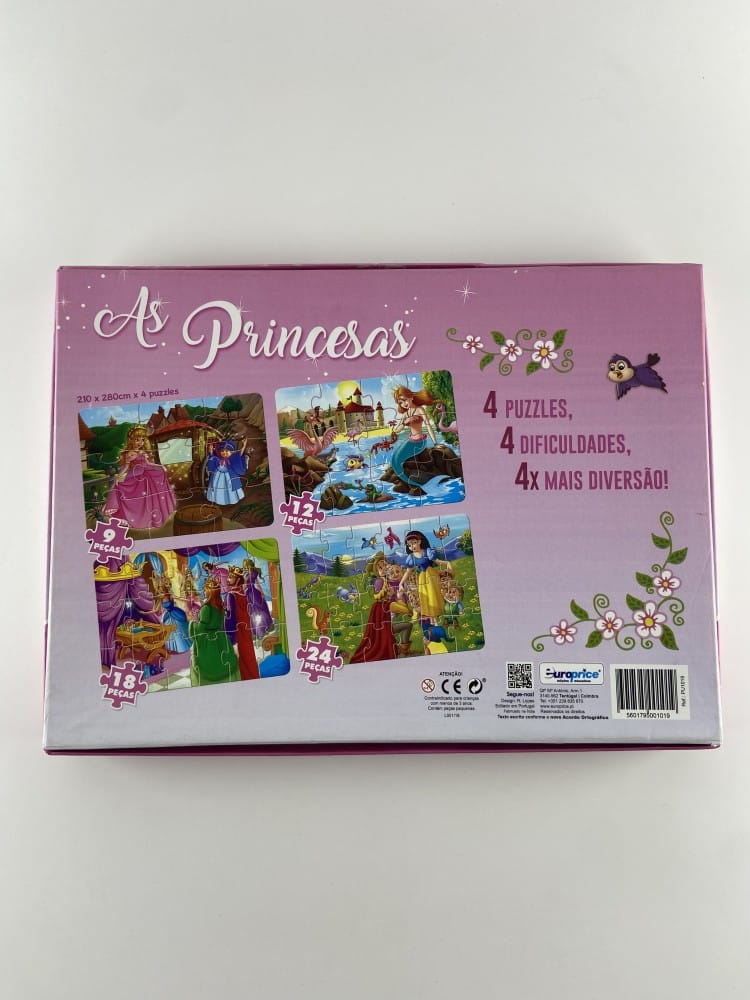 Europrice Editora Puzzle As Princesas 4 em 1