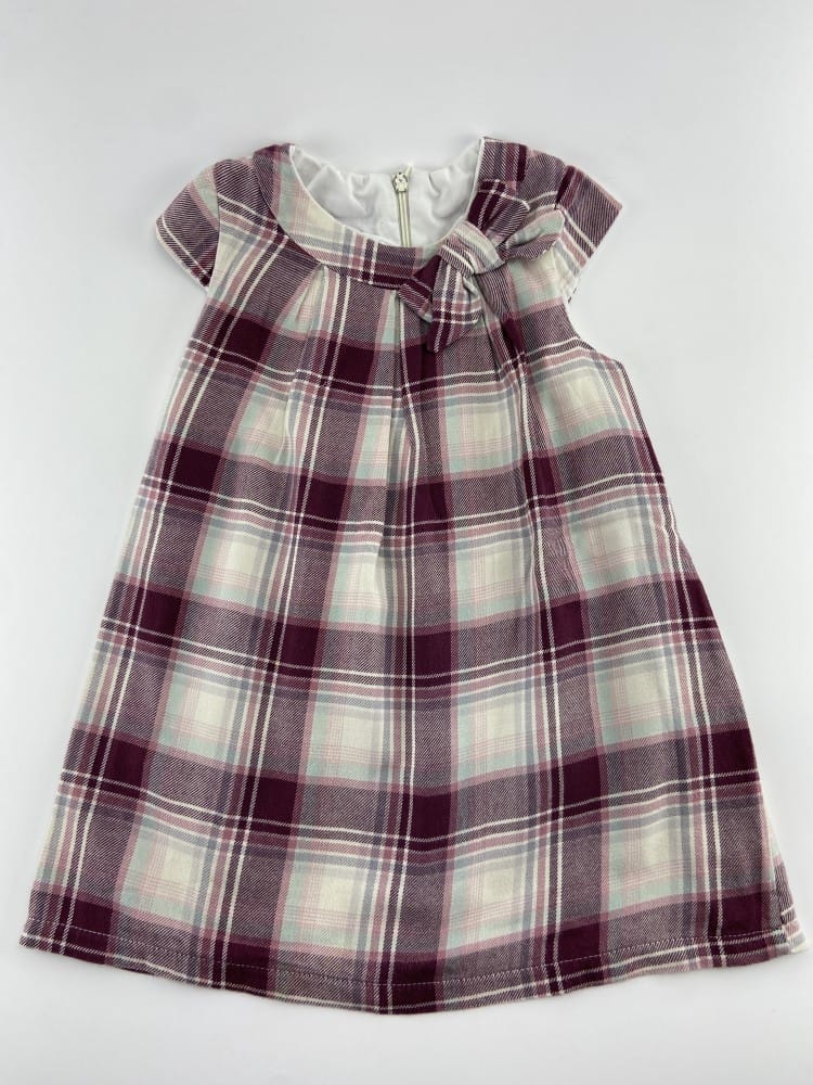GIRANDOLA Vestido em vaiela escocês