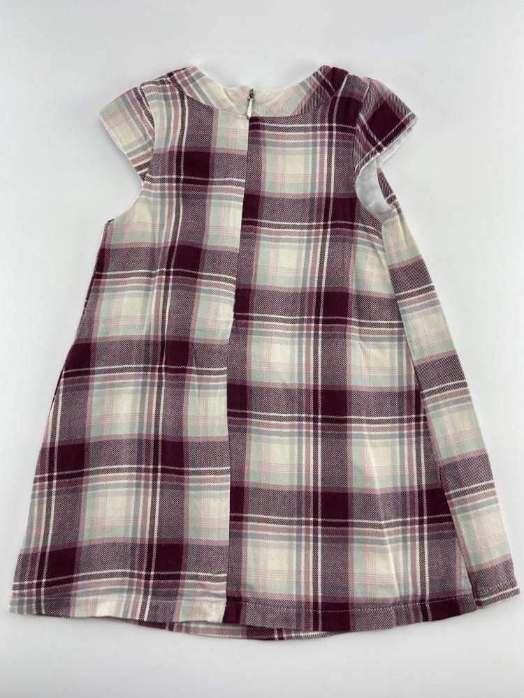 GIRANDOLA Vestido em vaiela escocês